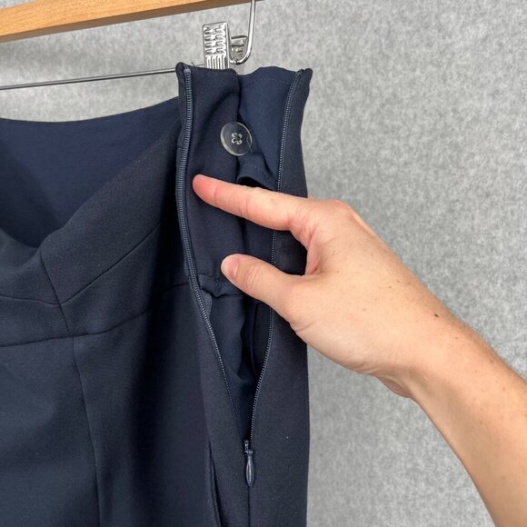 Cabi Womens Coco Wide Leg Trouser Pant Size 6 Long Tall Navy Blue Pockets 3920L - Picture 5 of 13